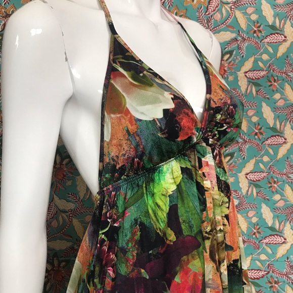 NWOT Colcci Brazilian Designer Tropical Floral Sundress Size Small - Picture 4 of 17